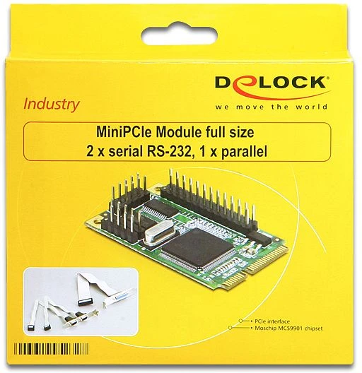 DeLOCK 2x seriell/1x parallel, PCIe Mini Card