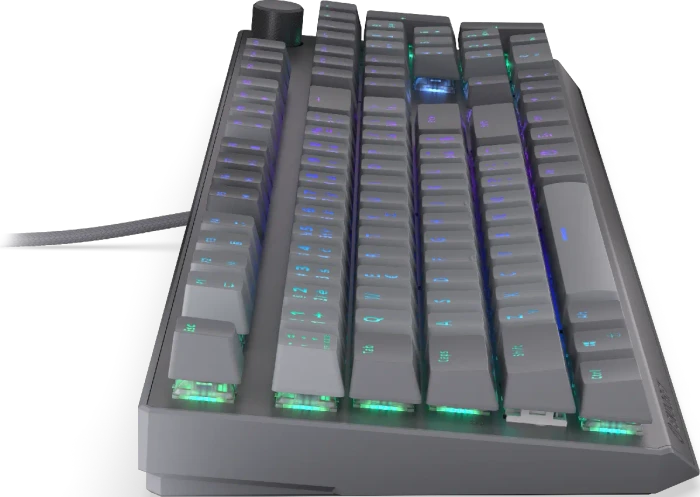 Endorfy Thock V2, PBT, grau, LEDs RGB, hot-swap, Endorfy RED, USB, CZ/SK