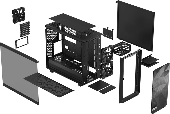 Fractal Design Meshify 2 Lite Black TG Light Tint, Glasfenster