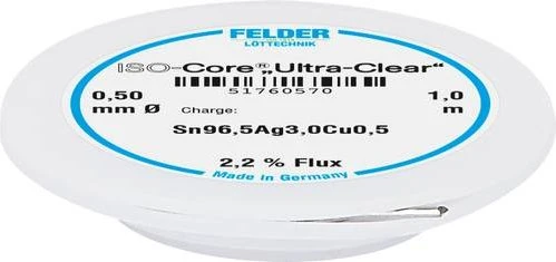 Felder ISO-Core Ultra Clear SAC305 Sn96,5Ag3Cu Lötzinn 0.5mm