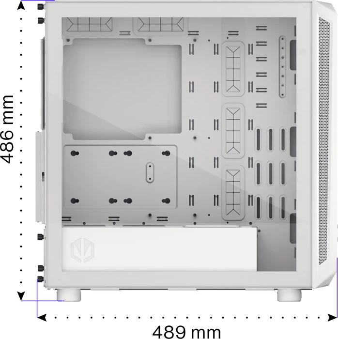 Endorfy Arx 700 ARGB White, Glasfenster