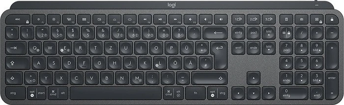 Logitech MX Keys, schwarz, USB/Bluetooth, DE