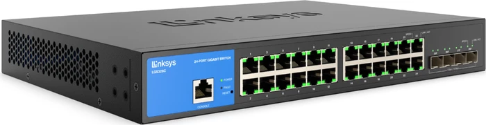 Linksys LGS300 Desktop Gigabit Managed Switch, 24x RJ-45, 4x SFP+