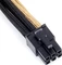SilverStone PP07-IDE6BG, 6-Pin PCIe Verlängerung 250mm, sleeved schwarz/gold Vorschaubild