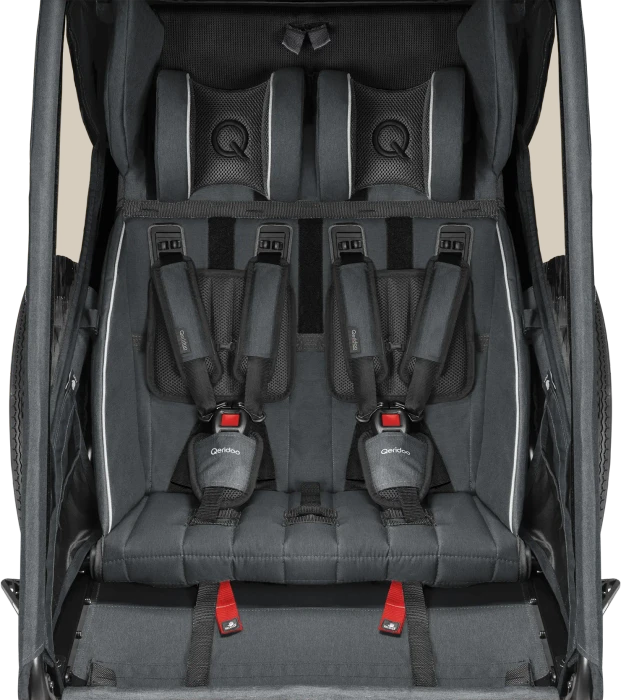 Qeridoo Kidgoo 2 Fahrradanhänger steel grey (Modell 2023)