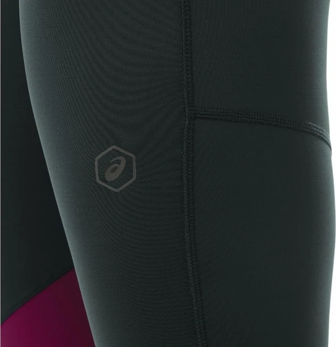 Asics FuzeX Highwaist Tight Laufhose lang hampton green/prune (Damen)