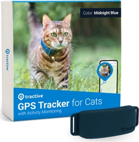 Tractive CAT 4, GPS Tracker für Katzen, Befestigung, Mitternachtsblau