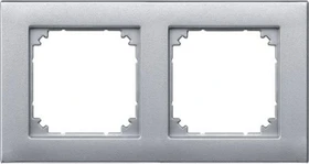 Merten M-PLAN Rahmen 2fach, aluminium edelmatt