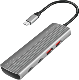 LogiLink Ultra-Slim USB-Hub, 5x USB-C 3.1/2x USB-A 3.1, USB-C 3.1 [Stecker] (UA0414)