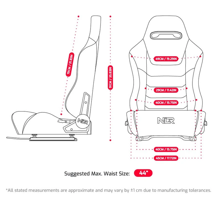 Next Level Racing ERS3 Haptic Feedback Sim Racing Seat, schwarz