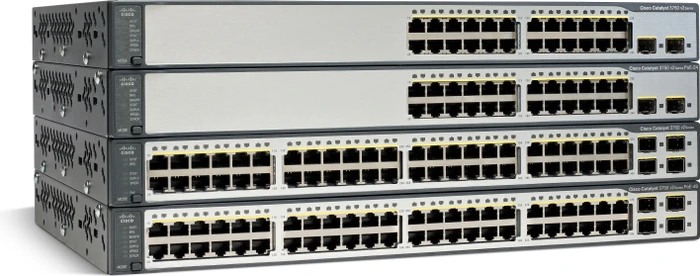 Cisco Catalyst 3750 V2 IP Base Rackmount Managed Stacking Switch, 24x RJ-45, 2x SFP