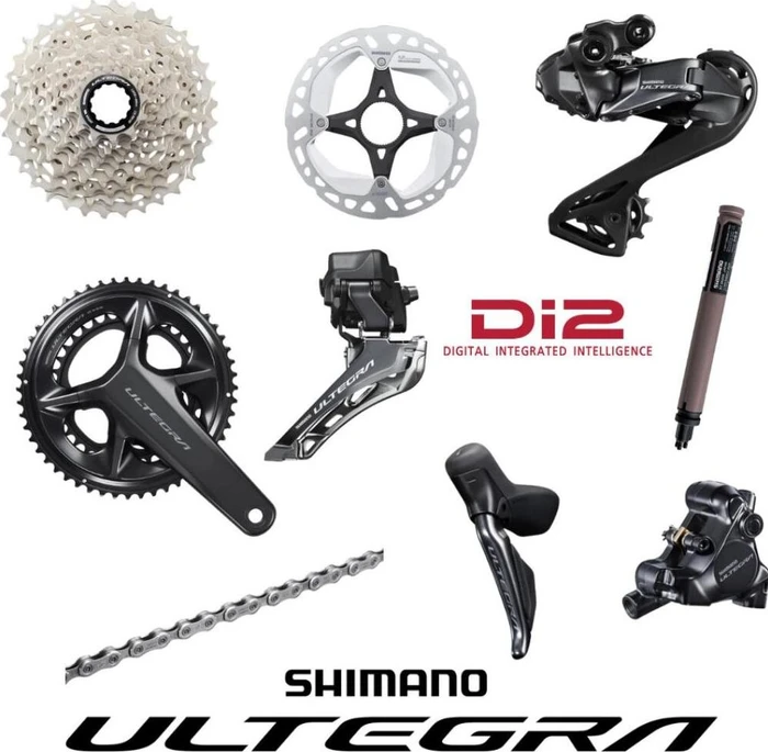 Shimano Ultegra Di2 R8150 mit mechanischen Felgenbremsen Komplettgruppe 2x12