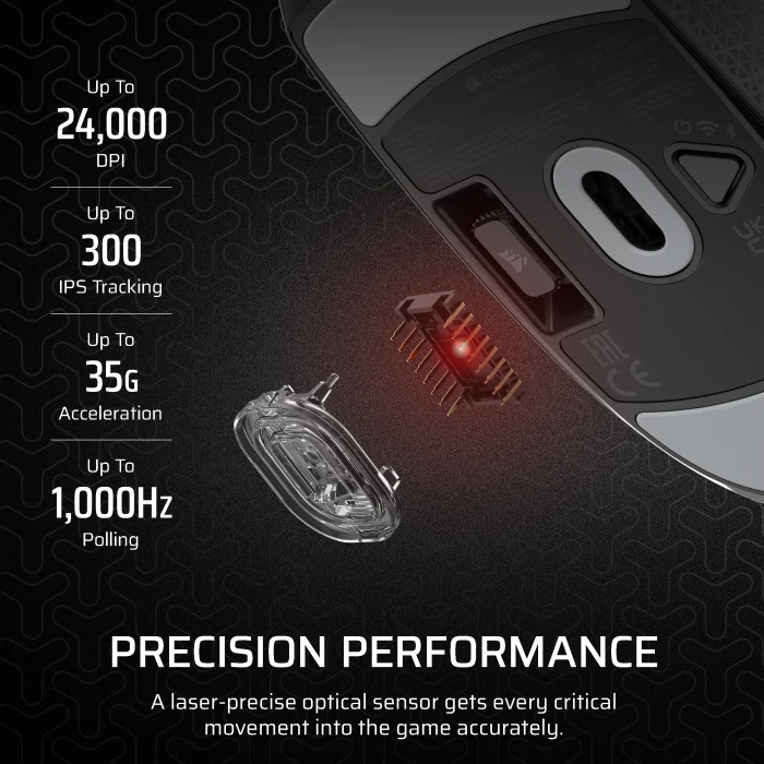 Corsair M55 Wireless Gaming Mouse, schwarz, USB/Bluetooth