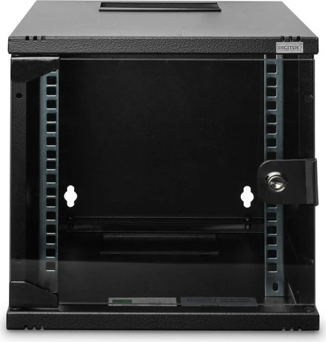 Digitus Professional DN-10 10" Wandschrank 6HE, Sicherheitsglastür, IP2X, schwarz, 300mm tief
