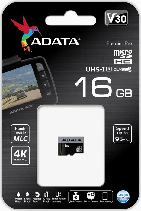 ADATA Premier Pro R100/W60 16GB, UHS-I U3, Class 10