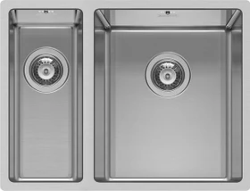 Pyramis Astris 11/2B RH 57.5x44 Einbau Becken rechts edelstahl poliert