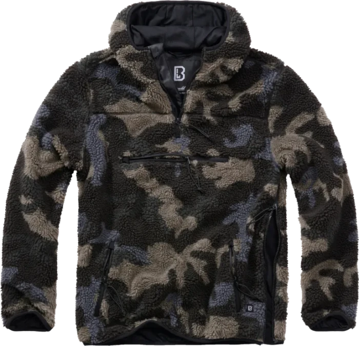 Brandit Teddyfleece Worker Hoodie darkcamo (Herren)