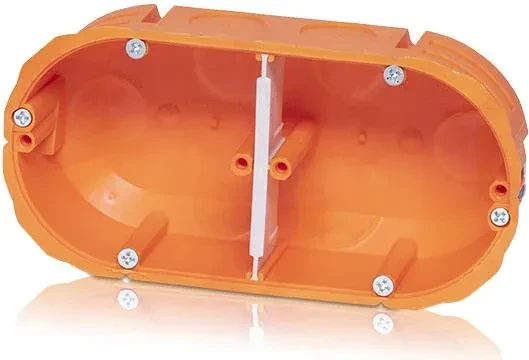 f-tronic HW Gerätedose massiv 2-fach