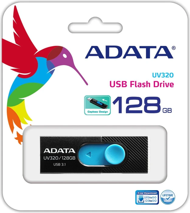 ADATA DashDrive UV320 128GB schwarz, USB-A, USB 3.2 Gen 1×1