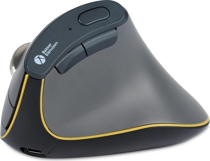 BakkerElkhuizen FastForward 3-Mode Vertical Mouse, dunkegrau, USB/Bluetooth