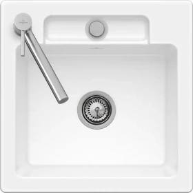 Villeroy & Boch Siluet 50 S flat flächenbündig Becken mittig mit Ablauffernbedienung chromite