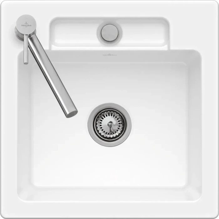 Villeroy & Boch Siluet 50 S flat flächenbündig Becken mittig mit Ablauffernbedienung chromite