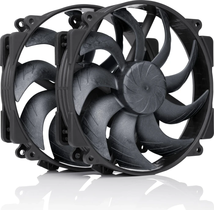 Noctua NF-A14x25r G2 PWM Sx2-PP chromax.black, 140mm, 2er-Pack