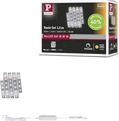 Paulmann MaxLED 500 Basisset LED-Streifen warmweiß 1.5m