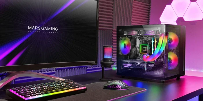 Mars Gaming MC-View, schwarz, Glasfenster