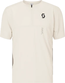 Scott Vertic Zip Trikot kurzarm cotton white/toast beige (Herren)
