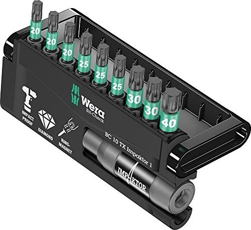 Wera Bit-Check 10 TX Impaktor 1 Torx Bitset inkl. Werkzeugbox, 10-tlg.