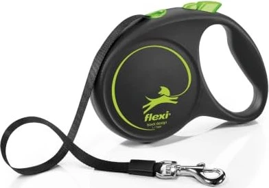 flexi Black Design L, Gurt, 5m, schwarz/grün