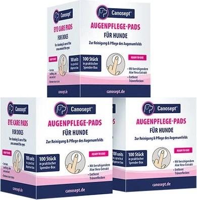 Ardap - Canosept Augenpflege Pads Dose, 300 Stück (3x 100 Stück)