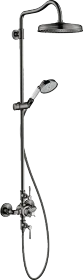 Hansgrohe Axor Montreux Showerpipe mit Thermostat und Kopfbrause 240 1jet polished black chrome
