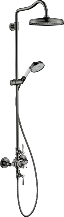 Hansgrohe Axor Montreux Showerpipe mit Thermostat und Kopfbrause 240 1jet polished black chrome