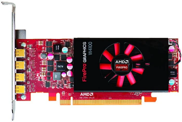 AMD FirePro W4100, 2GB GDDR5, 4x mDP