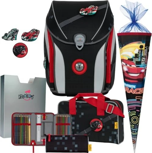 DerDieDas ErgoFlex Max Buttons Speed Power Schultaschen-Set, 5-tlg.