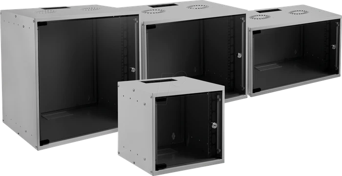 EFB Elektronik Basic Wandgehäuse 12HE, Sicherheitsglastür, IP2X, grau, 600mm tief