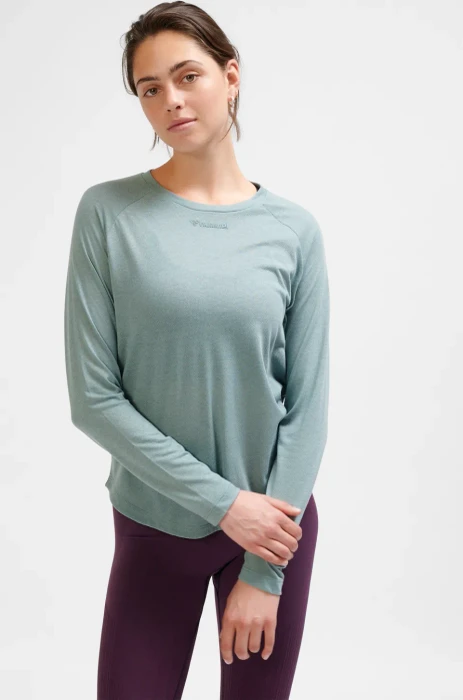 hummel MT Vanja Funktionsshirt langarm chinois green (Damen)