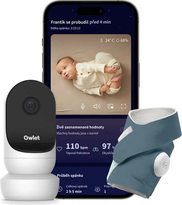 Owlet Dream Sock inkl. Dream Sight Kamera Babyüberwachung bedtime blue