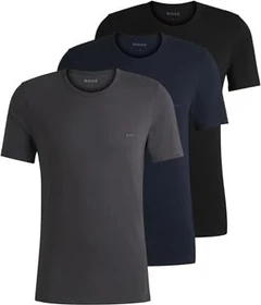 Hugo Boss Classic David Beckham 3er-Pack T-Shirt kurzarm schwarz/grau/blau (Herren)