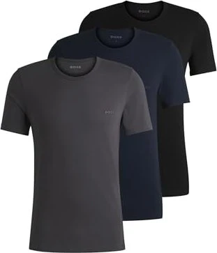 Hugo Boss Classic David Beckham 3er-Pack T-Shirt kurzarm schwarz/grau/blau (Herren)