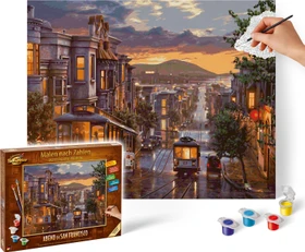 Schipper Arts & Crafts Malen nach Zahlen Abendstimmung in San Francisco