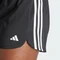 adidas Pacer Training 3-Streifen Woven High-Rise Trainingshose kurz schwarz/weiß (Damen) Vorschaubild