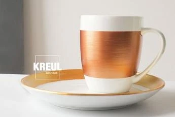 Kreul Glass & Porcelain Classic Metallic Malfarbe, 6 Farben, 20ml, 6er-Set