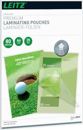 Leitz Laminierfolien iLAM, A4, 2x 80µm, glänzend, 25 Stück