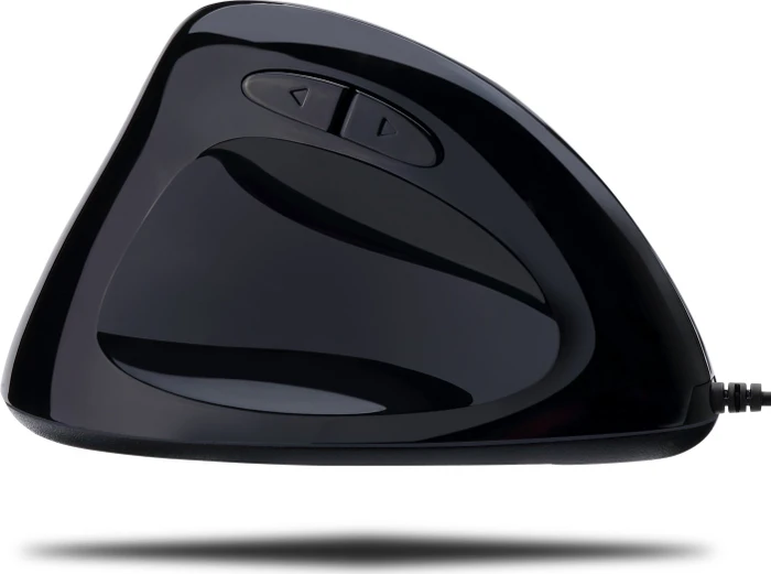 Adesso iMouse E7 Vertical Ergonomic Programmable Mouse schwarz, Linkshänder, USB