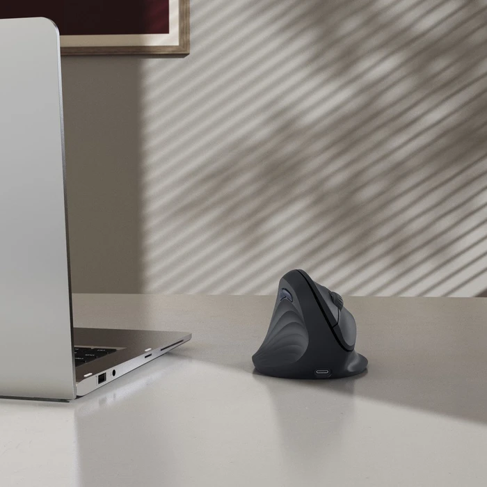 Hama EWM-600L Ergonomic Vertical Mouse, schwarz, Linkshänder, USB/Bluetooth