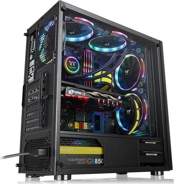 Thermaltake V200 TG, schwarz, Glasfenster