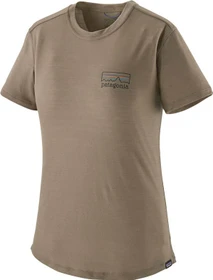 Patagonia Capilene Cool Merino Graphic Funktionsshirt kurzarm fitz roy strata: wing grey (Damen)